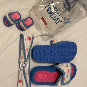 American Girl Doll &Kids Sandals & Spa headband